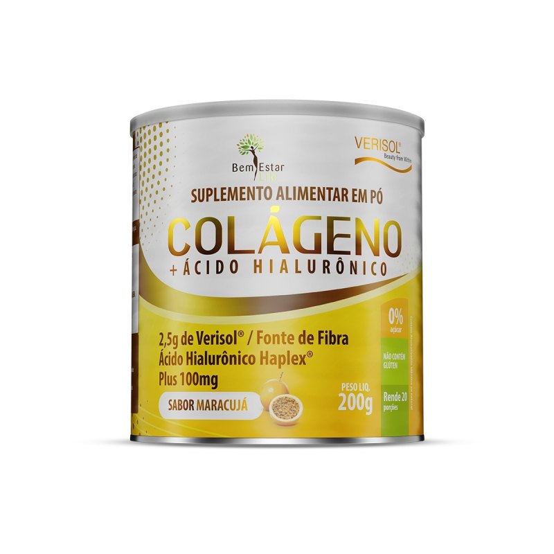 COLÁGENO VERISOL COM ÁCIDO HIALURÔNICO 200G. - SABOR MARACUJA