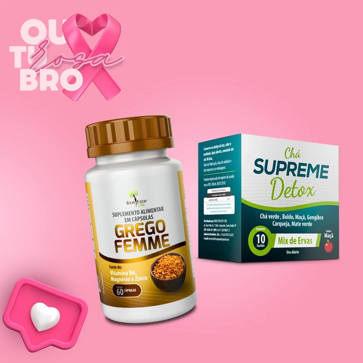 010 GREGO FEMME - 60 CAPSULAS / PRESENTE CHA SUPREME DETOX - 10 SACHE 010 GREGO FEMME - 60 CAPSULAS / PRESENTE CHA SUPREME DETOX - 10 SACHE