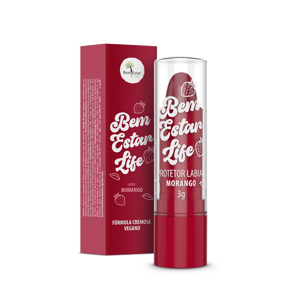 PROTETOR LABIAL - SABOR MORANGO