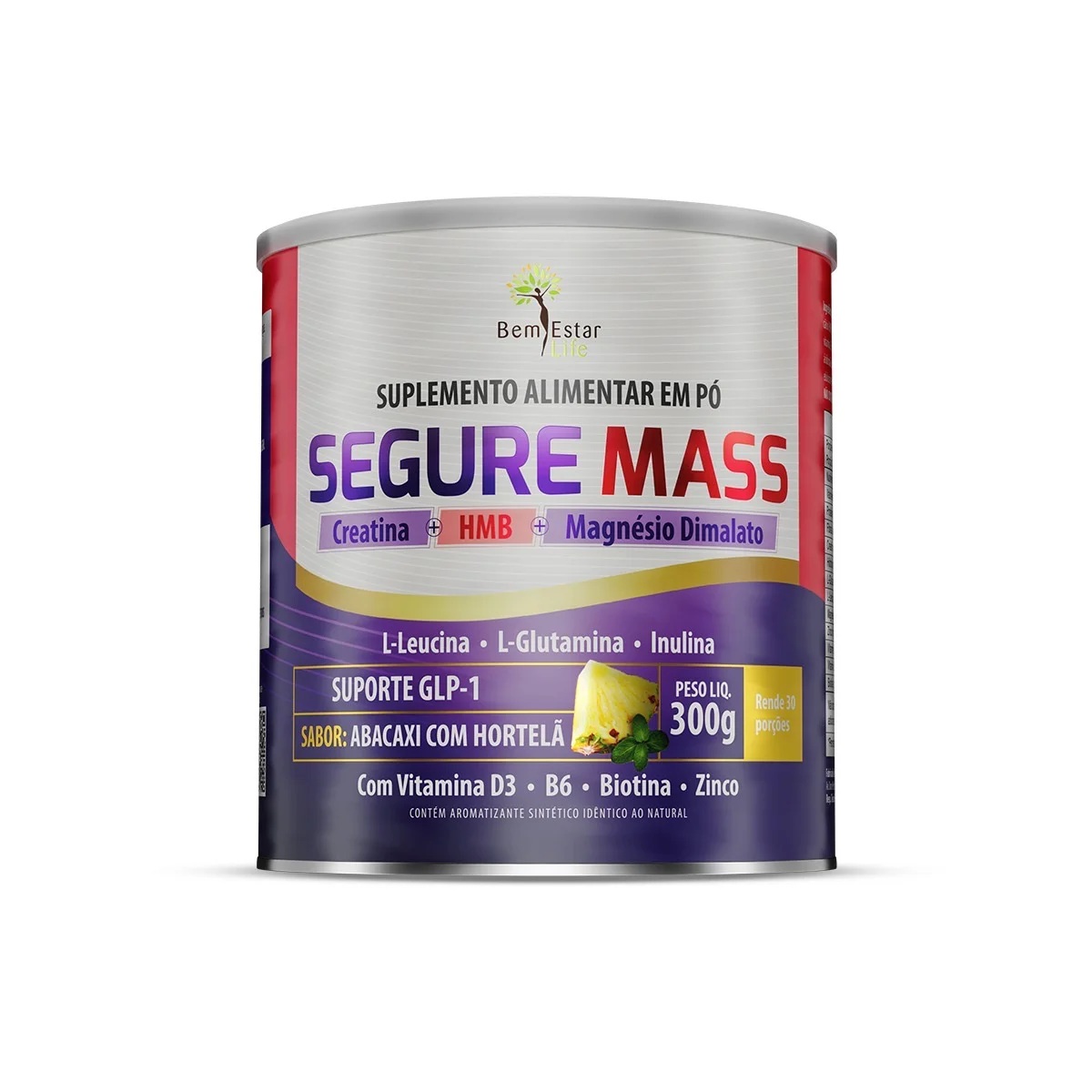 SEGURE MASS 300GR. SABOR ABACAXI / HORTELA SEGURE MASS 300GR. SABOR ABACAXI / HORTELA