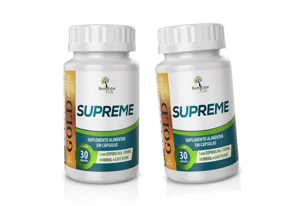 1 COMPRE 1 E LEVE 2 SUPREME GOLD PLUS - 30 CAPS - NA COMPRA DE QUALQUER INIBIDOR